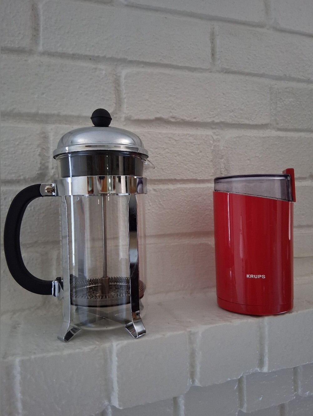 Lot of 2 - 1 Krups Coffee Bean Grinder & 1 Bodum French Press.